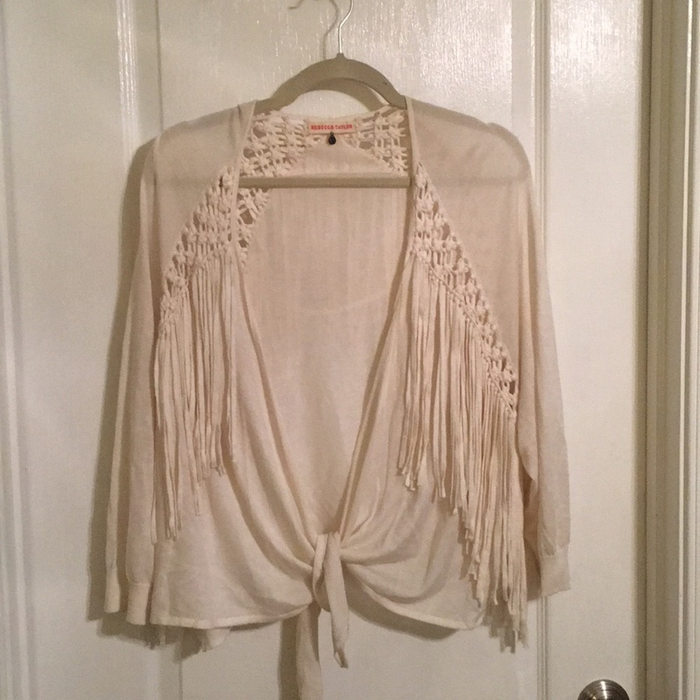Rebecca Taylor fringed cardigan